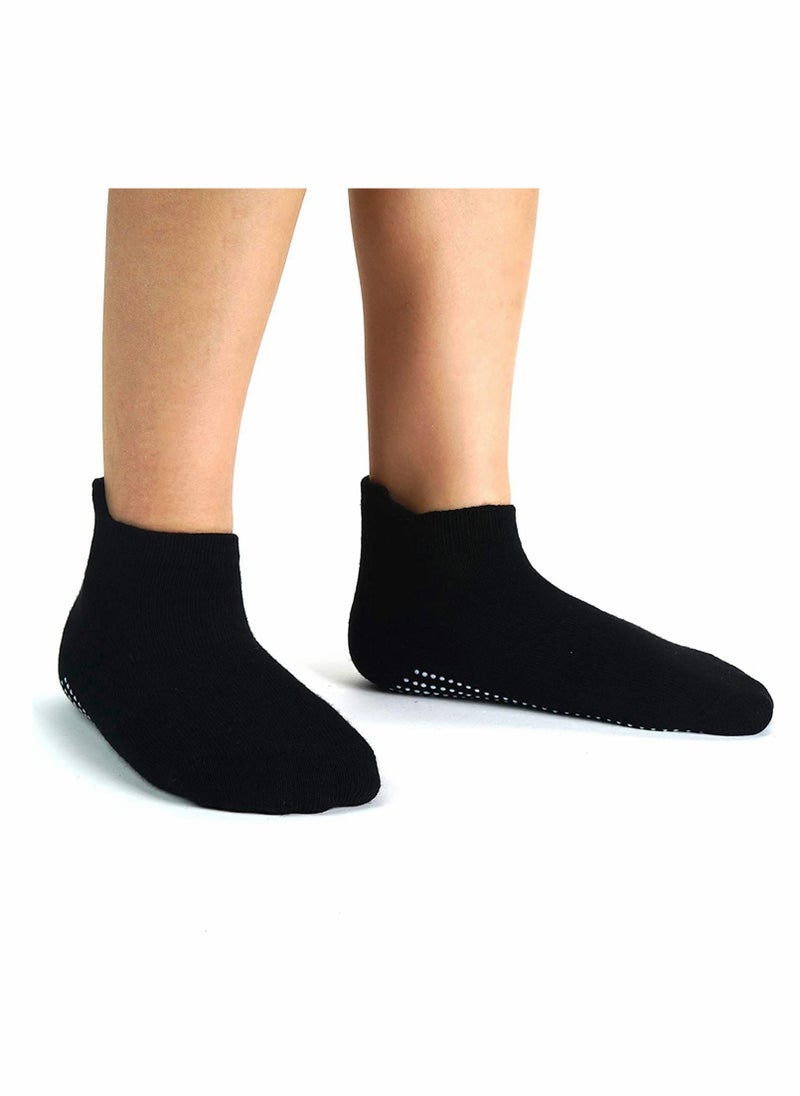 Excefore - Baby Non-Skid Socks, Unisex Cotton Half Cushion Grip Ankle Socks Infants and Toddlers with Non Skid Soles for Kids Boys Girls（12 Pair Pack，M） - Image 1
