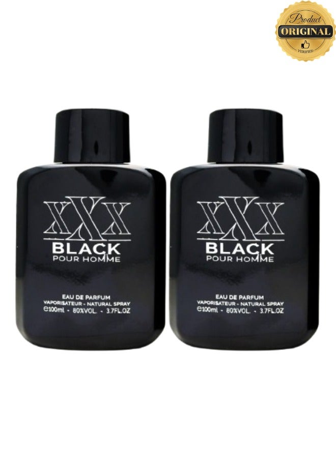 xxx 2 Pieces XXX Black Pour Homme Perfume 110ML - Image 1
