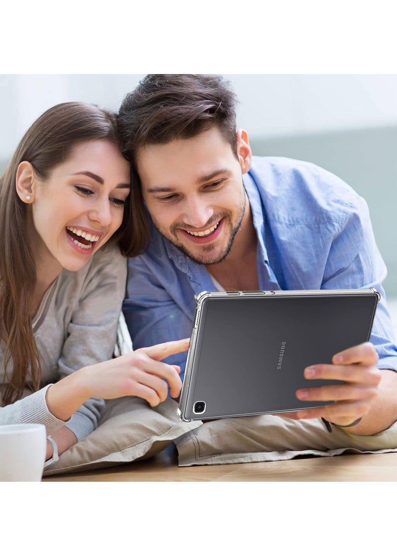 حافظة متوافقة مع حافظة سامسونج جالاكسي تاب A7 لايت 8.7 بوصة SM-T225/T227/T220، غطاء خلفي رفيع للغاية من السيليكون مقاوم للصدمات، حافظة حماية للكمبيوتر اللوحي شفافة عالية الدقة من مادة TPU - شفاف شفاف