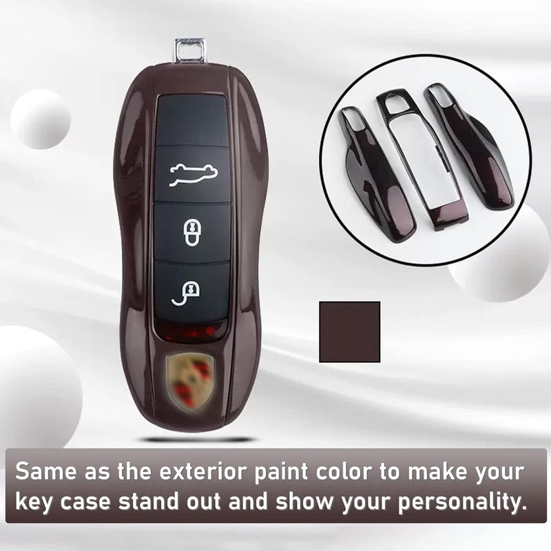 Jaronx Compatible with Porsche Key Fob Cover, Key Cover Compatible with Porsche Cayenne Panamera Macan Cayman 911 Keyfob Covers Keyshell Compatible with Keys Accessories (Amethyst Metallic) - Image 3