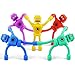 CHESLICR 5PC Magnetic Robot Men Travel Toys for Kids Toddlers Boys Fidget Toys Airplane Road Trip Car Travel Activities Essential Magnet Fidgets for Classroom Gifts Toy for Boy 3 4 5 6 Year Old - Image 3