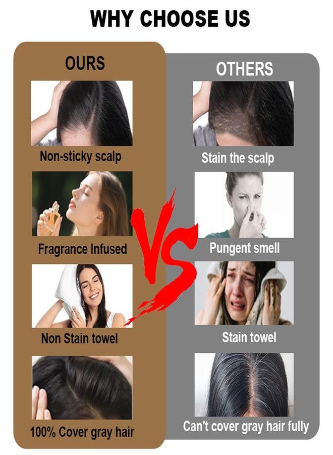 Adbeni Natural Black Hair Color Shampoo with Conditioner for Men & Women | 5 Minute Grey Coverage | Ammonia Free, No Harsh PPD | Herbal Hair Dye Shampoo | 25ml x 3 Sachets - Image 2