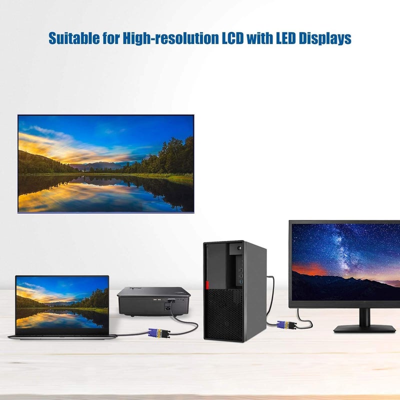 VOOCME VGA Female to Female Gender Changer Adapter (Silver, 15-Pin HD D-Sub) | VGA Coupler Extender Joiner for Monitor, PC, Laptop, Projector | Durable Connector for Signal Extension (Pack of - 4) - Image 4