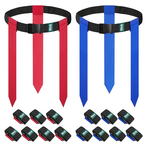 Hilhook Flag Football Belts, 14 Player Flag Football Set with 42 Flags for Kids Youth and Adults Training Equipment - Image 1