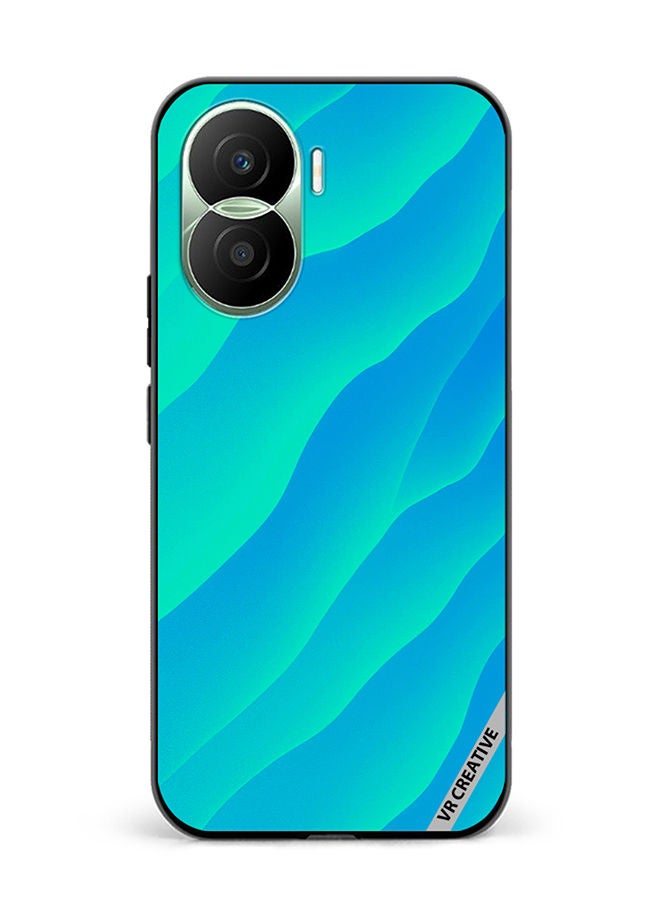 VR CREATIVE Protective Case Cover For Honor Play7T Pro Blue Abstract2 Design Multicolour - Image 1