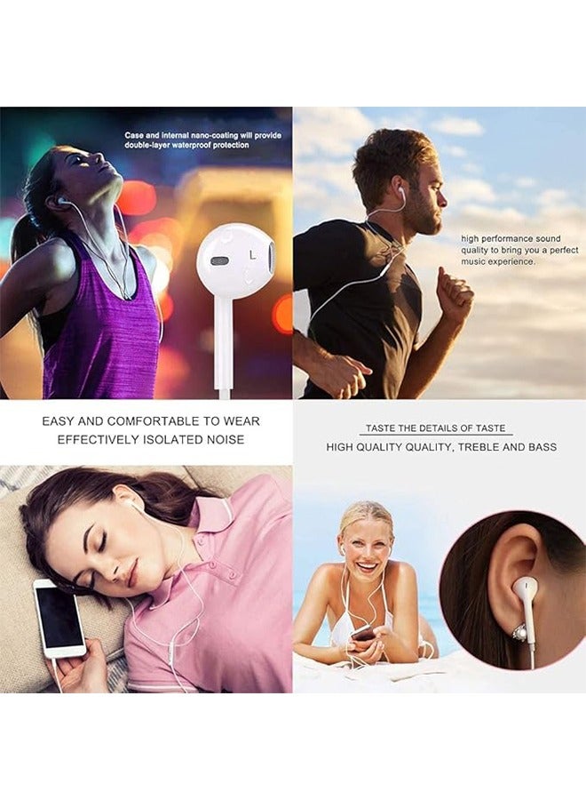 Sthxyfaith In-Ear Headphone 3.5mm Wired Earphone for Huawei, with Microphone Headset Noise Isolating Earphones, Suitable for iPad, Xiaomi, Huawei, Android Mobile Phone, Tablets, Laptops, White  - Image 5