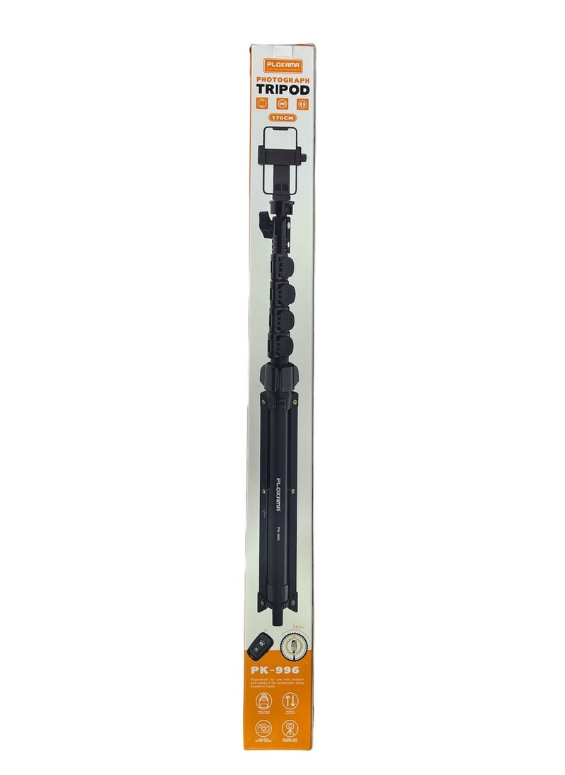 PLOKAMA - Tripod Photography Stand with Remote Control; Durable and Foldable with Non-Slip Base - Image 1