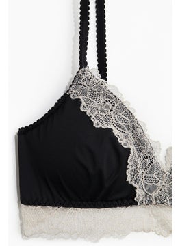 H&M Padded Soft Microfibre And Lace Bra  - Image 5
