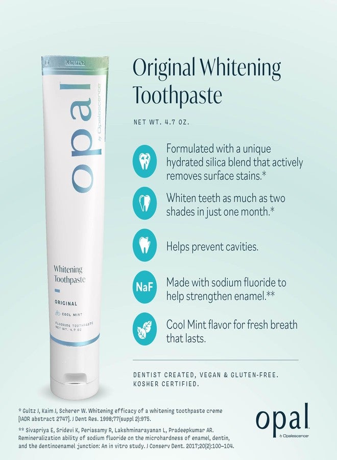 Opalescence Opal Teeth Whitening Toothpaste (Pack of 12) - Cool Mint Original Formula - Oral Care, Gluten-Free - 4.7 Ounce Made by Ultradent -TP-5760-12 - Image 3