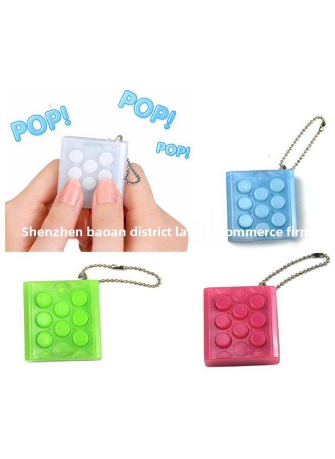 Generic - Puchi Unlimited Squeeze Bubble Pinch Le Pinch Bubble Decompression Artifact To Relieve Boredom And Vent Press Ring Mobile Phone Keychain-Color:Green - Image 1