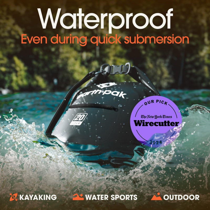 Earth Pak Waterproof Dry Bag - Roll Top Waterproof Backpack Sack Keeps Gear Dry for Kayak with Waterproof Phone Case - Image 3