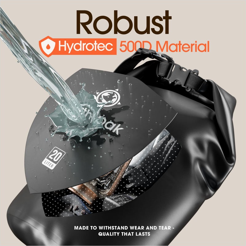 Earth Pak Waterproof Dry Bag - Roll Top Waterproof Backpack Sack Keeps Gear Dry for Kayak with Waterproof Phone Case - Image 4