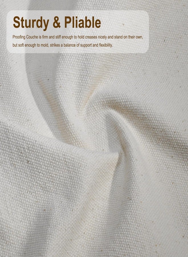 Prutomr Bakers Couche and Proofing Cloth for Bagutter Loaves.100% Natural cotton Fabric Cloth.Shaping Tool for Bread Dough Baking.Heavy Duty 35"x26" for French Bread - Image 2