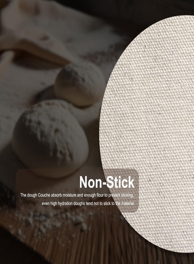 Prutomr Bakers Couche and Proofing Cloth for Bagutter Loaves.100% Natural cotton Fabric Cloth.Shaping Tool for Bread Dough Baking.Heavy Duty 35"x26" for French Bread - Image 4