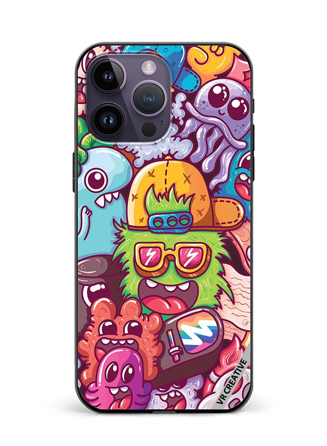 VR CREATIVE Protective Case Cover For Apple iPhone 16 Pro Max Graphitti Design Multicolour