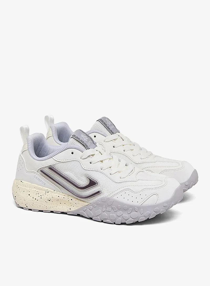 Campus White Men Eminet Marathon Cushion Lace-Up Sneakers-White for Men | Best Price UAE