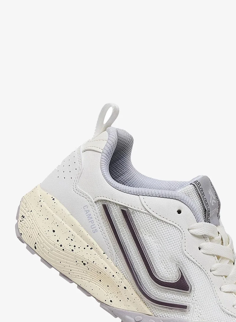 Campus White Men Eminet Marathon Cushion Lace-Up Sneakers-White for Men | Best Price UAE