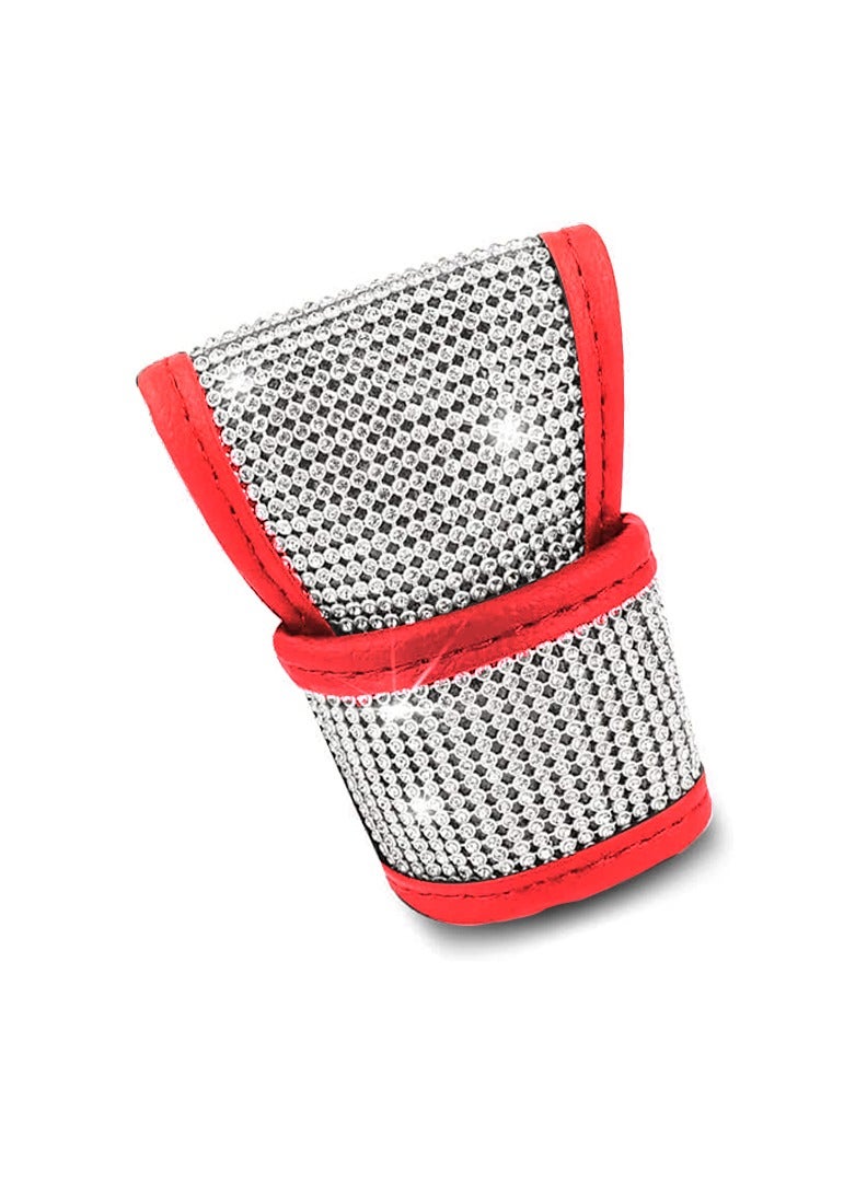 GEAR KNOB COVER W/DIAMOND, RED 028