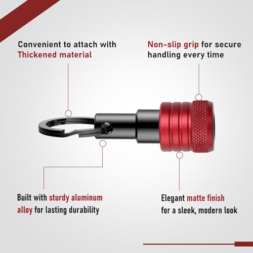 VALKYNOS Enhanced Non-Slip Upgrade Bit Holder 6pc, 1/4 Drill Bit Holder Key Chain, Bit Holder for Impact Driver, Quick-Change for Drill Bits & Screwdriver & Drill Bit Extension, Includes Portable Carabiner - Image 5