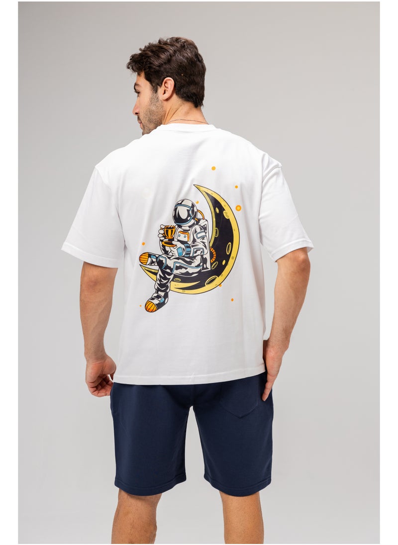 Men Basic Half Sleeves T-Shirt Casual Style With Simple Design For Men Whit Size L