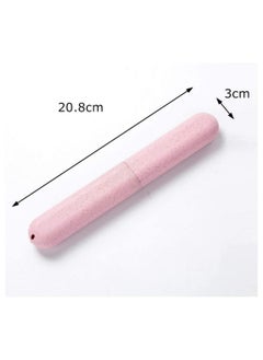 SYOSI 4 Pcs Travel Toothbrush Case Portable Toothbrush Storage Case Eco-Friendly Wheat Straw Toothbrushes Cover Case for Travel Camping School  - Image 2