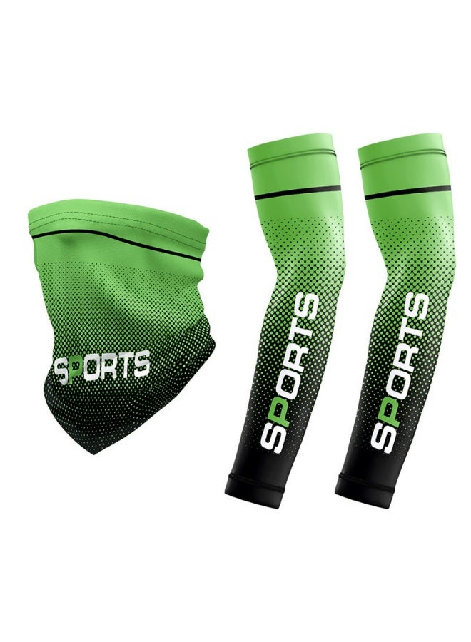 أكمام للرجال والنساء من الحرير الجليدي الواقي من أشعة الشمس فوق البنفسجية للرجال مع منشفة للوجه لرياضة قيادة الدراجات في الهواء الطلق - Image 1