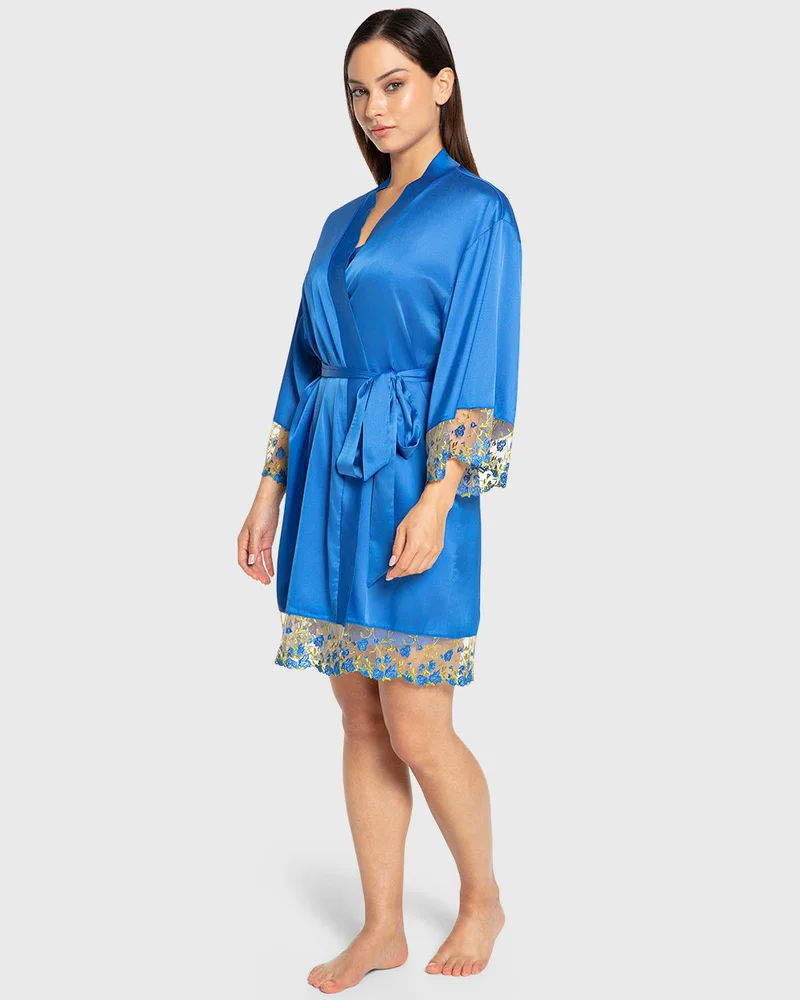 ايسلا اند ايفي Isla & Evie Princess Blue Satin Robe
