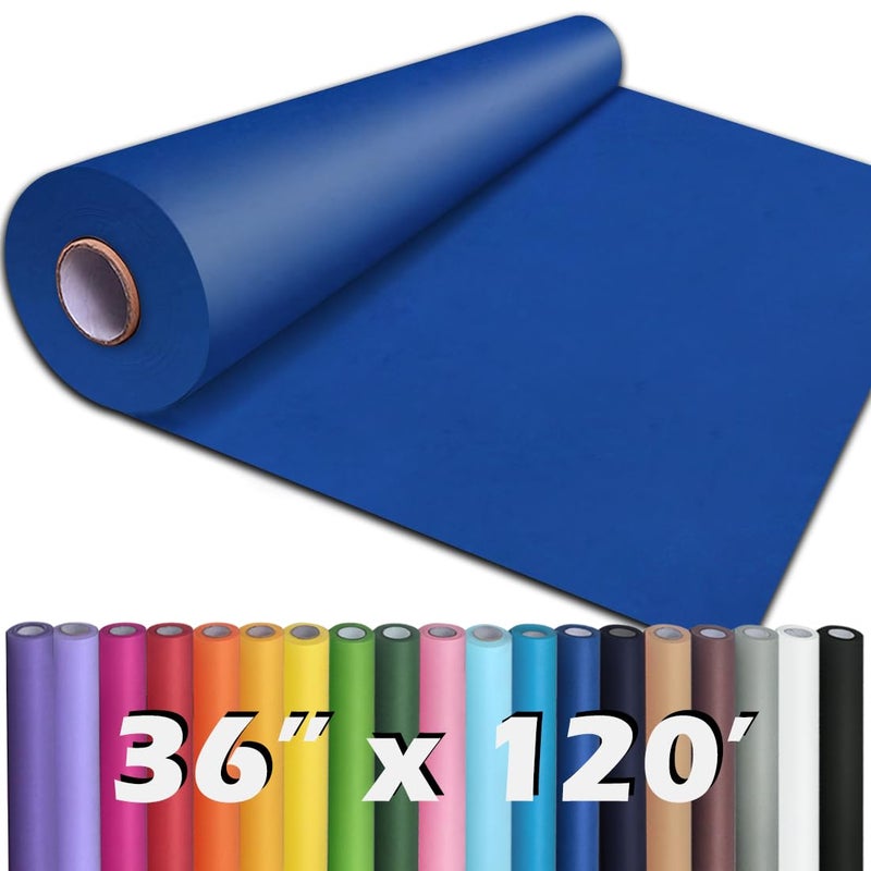 PH PERKHOMY PerkHomy 36 x 1440 120 Blue Kraft Paper Roll for Craft Bulletin Board Paper Art Table Covering Crafting Gift Wrapping Bouquet Packing Parcel 80GSM 55LB Blue 36 x 120 - Image 2