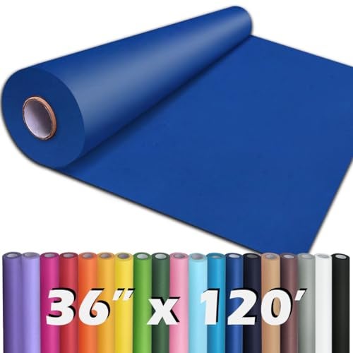 PH PERKHOMY PerkHomy 36 x 1440 120 Blue Kraft Paper Roll for Craft Bulletin Board Paper Art Table Covering Crafting Gift Wrapping Bouquet Packing Parcel 80GSM 55LB Blue 36 x 120 - Image 1