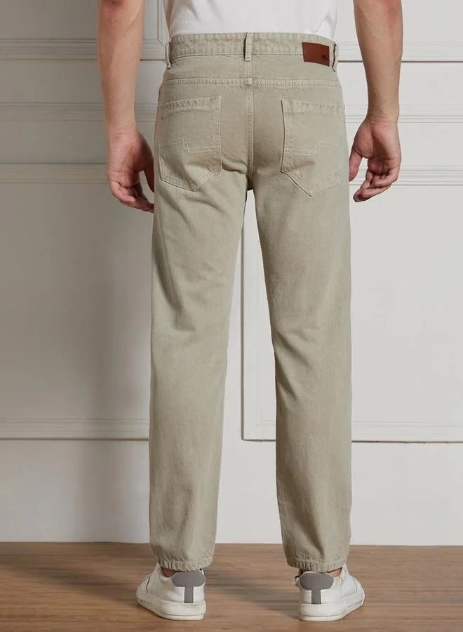 Dennis Lingo  Men's Khaki Relaxed Fit Jeans - Effortless Everyday Style for Men | Best Price UAE