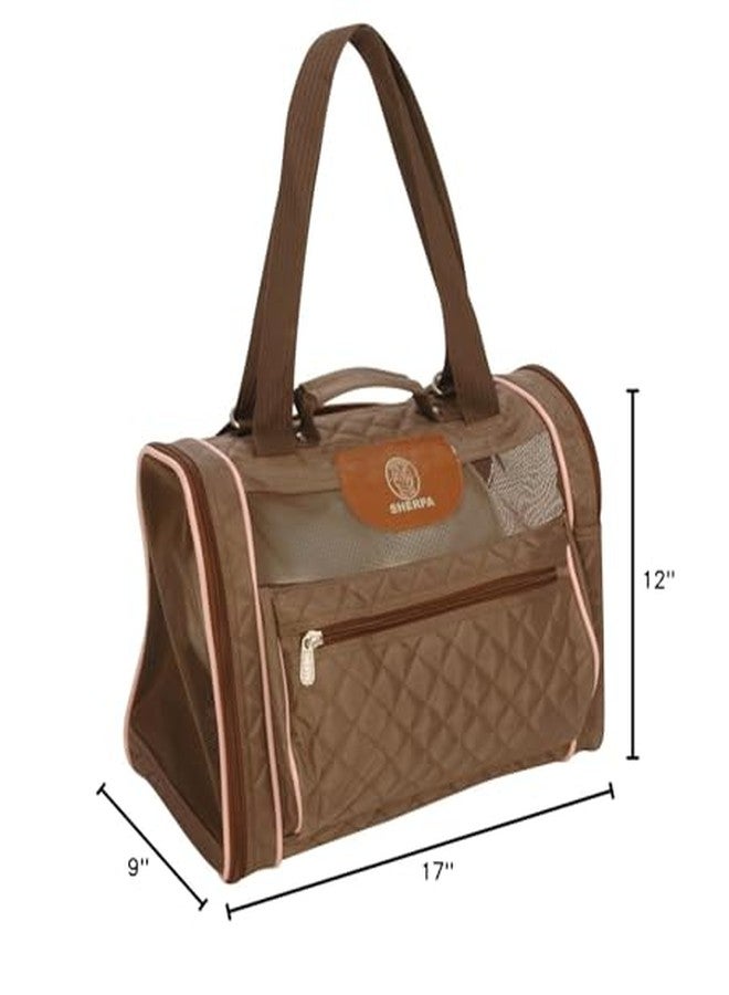 Sherpa Backpack Dog Cat Pet Carrier Medium, Brown and Pink 10238 - Image 2