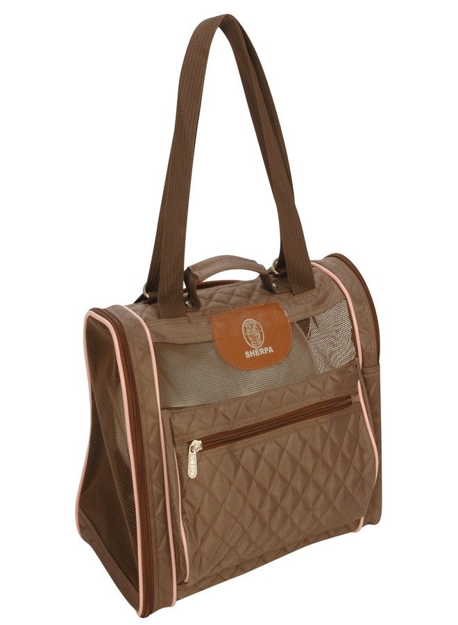 Sherpa Backpack Dog Cat Pet Carrier Medium, Brown and Pink 10238 - Image 1