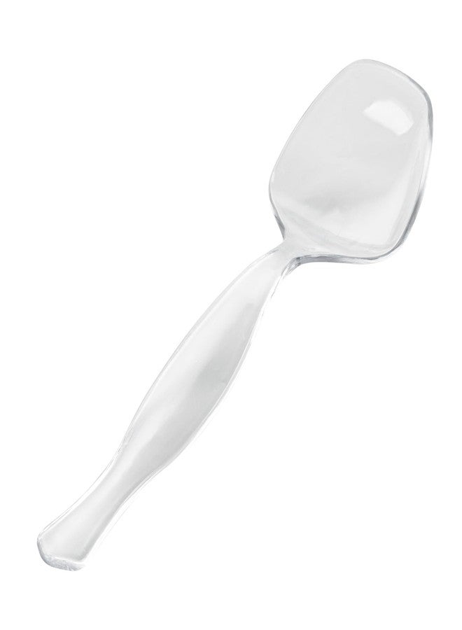 Restaurantware-Cater Tek 8 Inch Serving Spoons, 10 Disposable Spoons For Catering - Ergonomic Handle, Heavy-Duty, Clear Plastic Food Spoon, Elegant, For Weddings, Buffets, Or Catering Events - Image 1