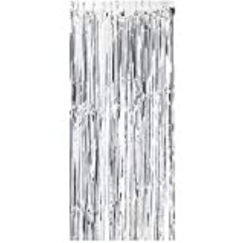 بارتي تايم 1 قطعة الفضة احباط الستار لزينة عيد ميلاد زينة الذكرى السنوية لوازم الاطفال زينة عيد ميلاد البنود - Image 1