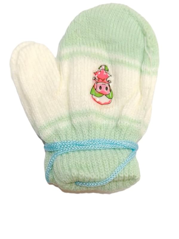 MIKONIKO Baby Knitted Gloves - Winter Warm Mittens for 0-6 Months (Assorted Color, Pack of 4 Pairs) - Image 4