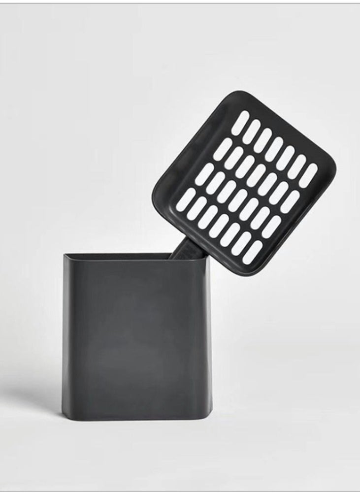 Excefore - Cat Litter Scooper with Caddy Holder, Cat Scooper for Litter Box with Stand, A Nice Addition to cat Litter Tray and Box, Store cat Pooper Scooper When not in use, Modern, Durable and Cute - Image 1
