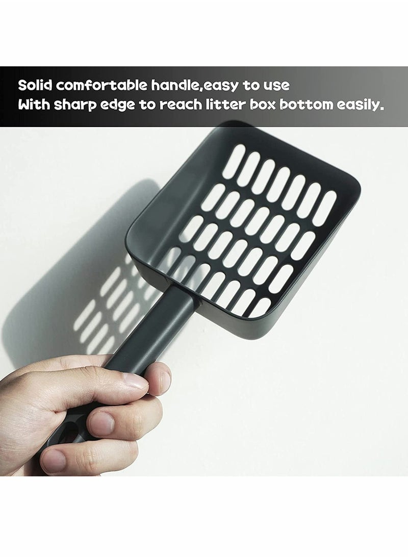 Excefore - Cat Litter Scooper with Caddy Holder, Cat Scooper for Litter Box with Stand, A Nice Addition to cat Litter Tray and Box, Store cat Pooper Scooper When not in use, Modern, Durable and Cute - Image 1
