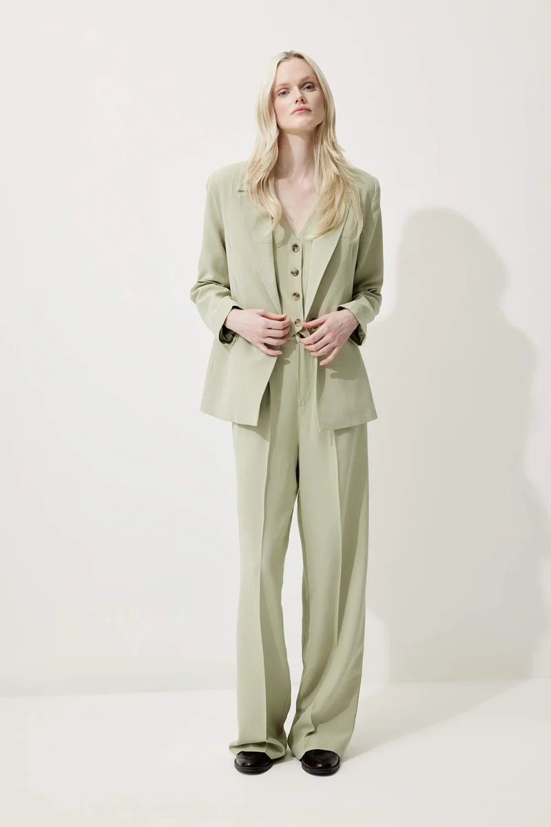 DeFacto Oversize Fit Linen Blend Blazer