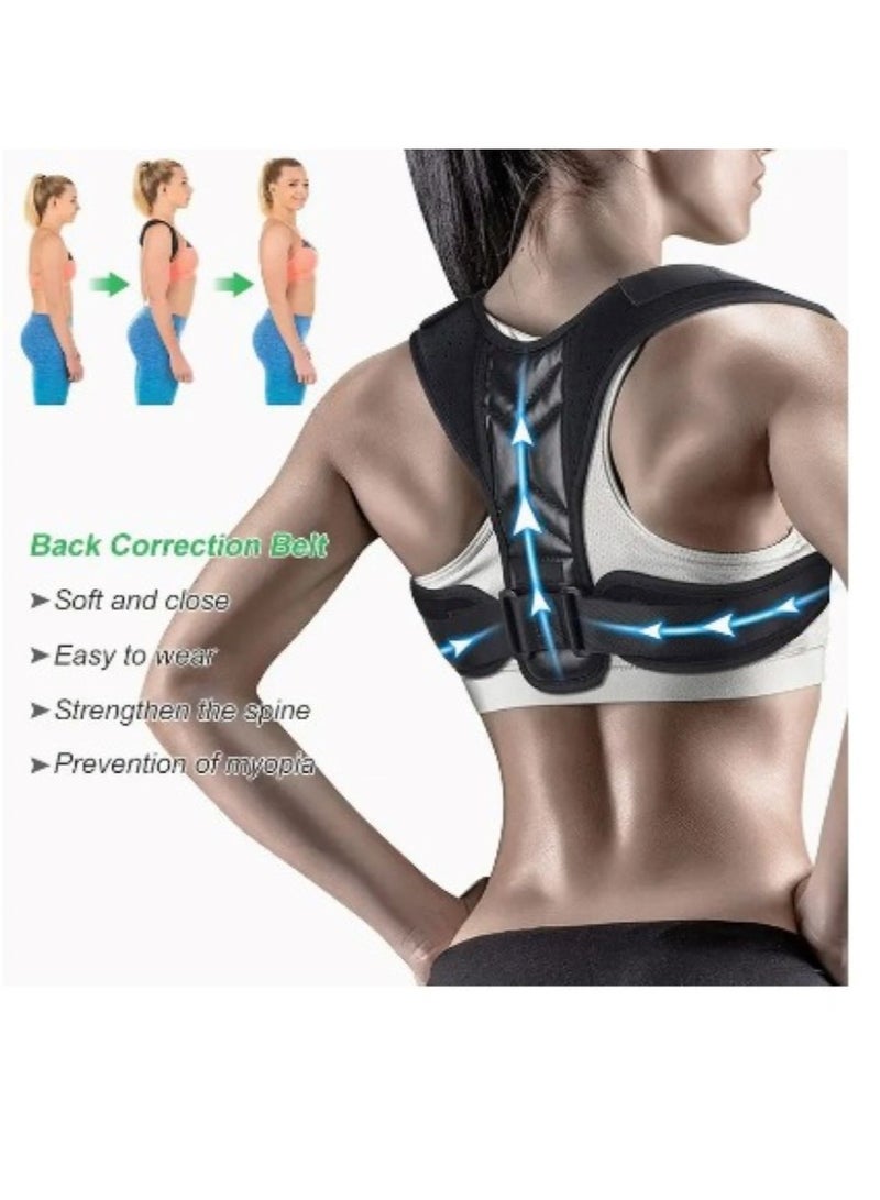Back Correction Strap, Adjustable Posture Corrector Spine Straightener For Relief Neck Shoulder Pain