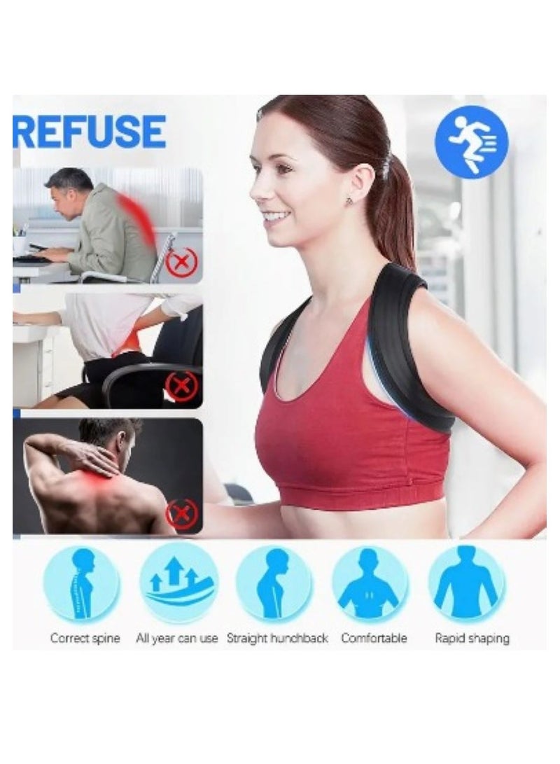 Back Correction Strap, Adjustable Posture Corrector Spine Straightener For Relief Neck Shoulder Pain