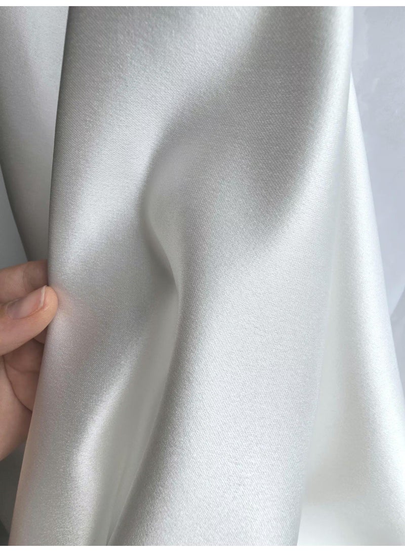 JewelOnPalette Bridal Duchess Satin Fabric, Peau de soie, Matt finish, 56 inch width, Cut By The Meter Yard, Heavy Quality for Gowns, Dresses and Formal Wear - Image 2