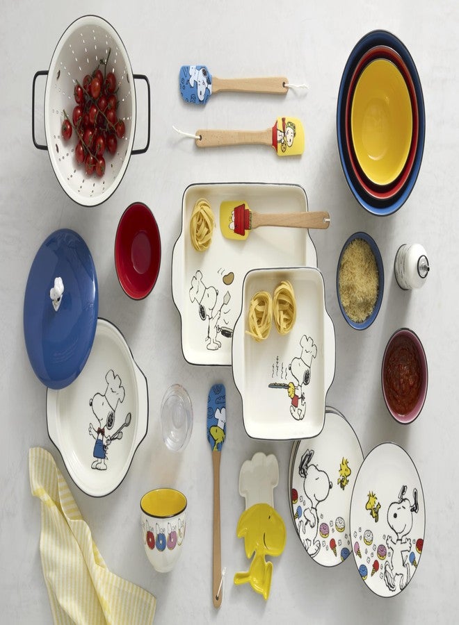 Lenox Home And Kitchen, Chef Snoopy Covered Casserole Dish, Stoneware Material, Dishwasher Safe, Kitchen, Baking Dish For Oven, Oven Safe Upto 350 Degrees, Snoopy Design (Blue And White, 1 Piece) - Image 5