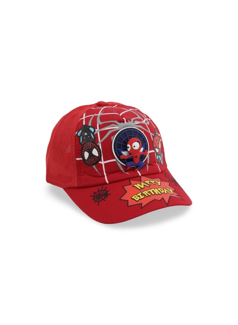 Fancy Boys Cotton Cap – Spider Design - Image 1