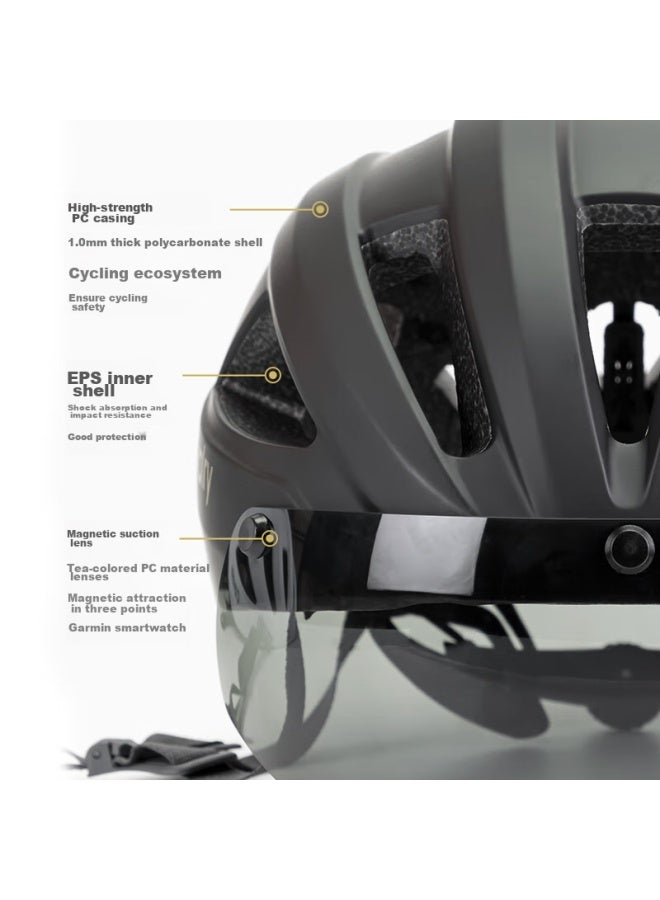 Cavalry Cycling Helmet With Magnetic Visor For Men And Women, Mountain Bike And Road Bike Riding Gear, White, Size M - Image 2