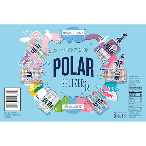 Polar Seltzer Jr Variety Pack, 7.5 fl oz cans, 24 pack, Six Flavors, Mini Cans, No Sugar, No Sweeteners - Image 4