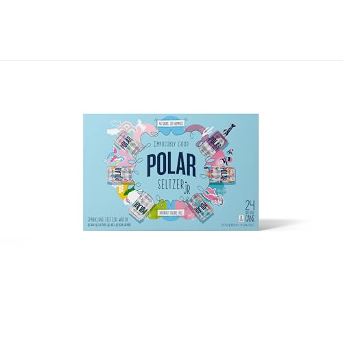 Polar Seltzer Jr Variety Pack, 7.5 fl oz cans, 24 pack, Six Flavors, Mini Cans, No Sugar, No Sweeteners - Image 2