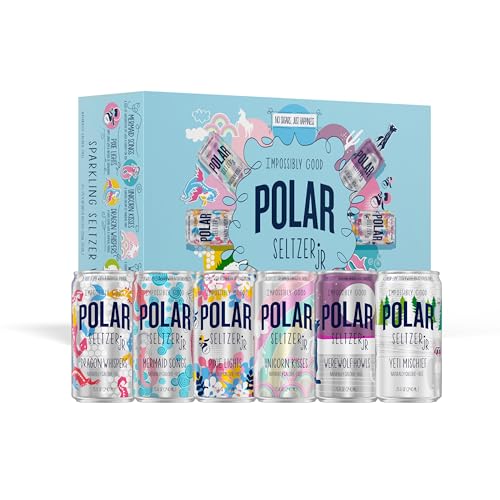 Polar Seltzer Jr Variety Pack, 7.5 fl oz cans, 24 pack, Six Flavors, Mini Cans, No Sugar, No Sweeteners - Image 1
