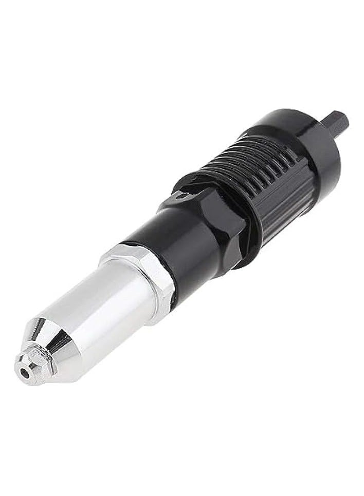 PROMASS Electric Riveting Gun Adapter, Black Alloy Steel Rivet Adapter with Multiple Rivet Head Sizes (2.4/3.2/4.0/4.8mm) and Handle Wrench, Compatible with Electric Drills for Efficient Riveting - Image 5