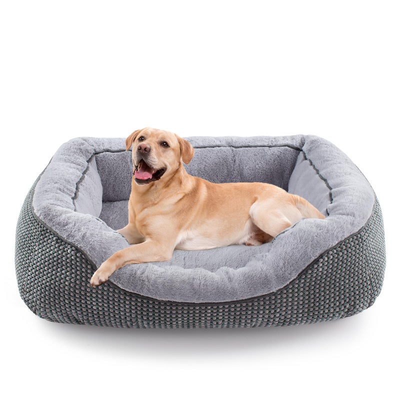 INVENHO Large Dog Beds for Large Dogs Washable, Rectangle Dog Beds Large Sized Dog, Orthopedic Dog Bed, Warming Soft Sleeping Puppy Bed Durable Pet Bed with Anti-Slip Bottom L(35"x25"x10") - Image 1