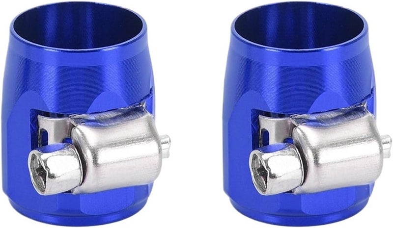 Hose Finisher Clamp 10pcs Hose Clamp AN4 AN6 AN8 AN10 AN12 Fuel Pipe Clip Oil Water Tube Fittings for Stainless Braided Hoses,Rubber Hoses End Finis(Red,AN10) - Image 4